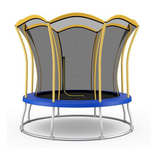 10 Feet Unique Flower Shape Trampoline with Galvanized Steel Frame-Orange