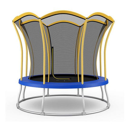 10 Feet Unique Flower Shape Trampoline with Galvanized Steel Frame-Orange